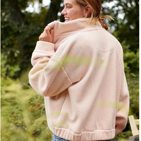 By Anthropologie Daily Practice Fleece Bomber Jacket - Picture 3 of 16